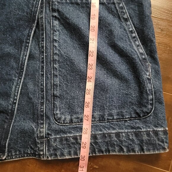 Free People Mathis Denim Jacket Womens M Boho Chic Chore Coat Country Rustic - Picture 9 of 9